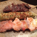 酒盃 - 2014年7月末。比内地鶏の焼き鳥。