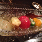 酒盃 - 2014年7月末。夏野菜。