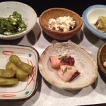 酒盃 - 2014年7月末。最初のお通し。