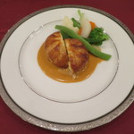 metro cafe でぐち弐番 - オマール海老の入ったホタテのムースのパイ包み焼き