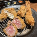 とんかつ ここまでやるか。 - 魚介フライ定食　(本マグロ、真鯛、牡蠣、足赤海老)