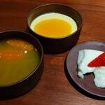 料理屋 かめ田 - 三段重ねの自家製デザート