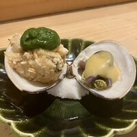 焼き鳥 平良 - はまぐりのもちこあげ