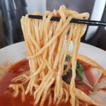 鶏×麦 らら - トマトは太麺です、少し柔めの方が好みかな！