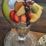 喫茶 あじさい - チョコパフェ、珈琲