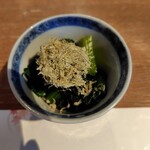 和み庵　篤屋 - お通し（ほうれん草のお浸し）