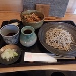 お蕎麦 結 - （2014年7月）ご飯セット（せいろ＋ミニ天丼）。