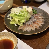 北陸料理 新越 - ホタルイカのしゃぶしゃぶ