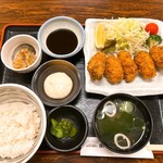 味わい処 ささの家 - カキフライ定食