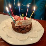 狐狸庵 - ★お楽しみのデザート
      今回もシェフお手製のケーキ♪
      主役の好みに合わせて作ってくれて、いつも本当に有難い！