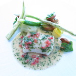 ポアソン　和歌山ソール　白ワインとトマトのソース