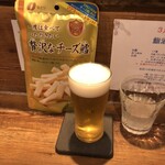 麹町いづみや しろ - あがりビール ・なとり 一度は食べていだだきたい チーズ鱈