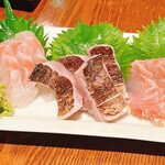 魚酒房 扇子 - 刺し盛り、どれもおいしい