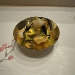 鮨いちこし - イカゲソとアボカドの酒盗和え