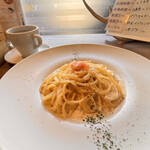 HerbRestaurant＆cafe ROSMARINO - 虎杖浜たらこのチーズリゾット（リゾット→パスタへ変更）