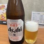 鰻 才谷や - 瓶ビール中アサヒ