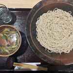 生そば あずま - 料理写真:鴨つけそば3玉