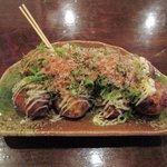 たこ焼き ジパング - たこ焼き塩マヨ、ネギトッピング、青のり、かつお節