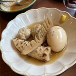 야키톤·오뎅 마스야 히로시마 에키마에 코우진마치점 - 오뎅 4종 모듬