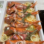 BUB RESORT Chosei Village - 夕飯、金目は自分で焼くタイプじゃなくてこうやって出てきて欲しい（笑）前回BBQの食材にいて焼くのが面倒でした。