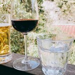 再度山荘 - ビール＆赤ワイン＆芋ロック♡