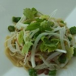 代官山ASO チェレステ - 獅子唐／セロリの葉？のペペロンチーノ