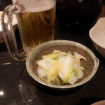 北海道しゃぶしゃぶ ポッケ - おかわりビールと　白菜