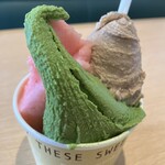 ソレイム - カプチーノ・宇治抹茶・ストロベリーシャーベット