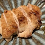 酒と蕎麦 まき野 - 日向地鶏の塩焼き