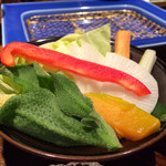 銀座 串かつ凡 - お通しのお野菜たち