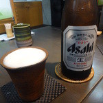 手打ち蕎麦 銀杏 - スーパードライ中瓶