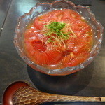 手打ち蕎麦 銀杏 - 紅の雫（とまとそば）