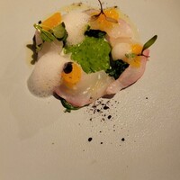 オッティモ・シーフード・ガーデン 新宿店 - 真鯛のカルパッチョです。真鯛、美味しかったです。