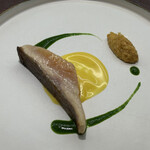 レストラン・カワサキ - くぬぎ鱒　皮パリ　身は生