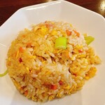 四川料理・蘭州ラーメン 牛王 - シンプルな炒飯のアップです