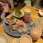 高円寺おつゆ - お刺身9種盛り、はるこい