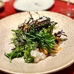 成生 - ⑬春野菜のサラダ、ジンドウ烏賊