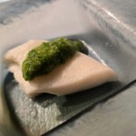 きのこ料理 創士庵 - 胡麻豆腐に、さわやかなワケギのソース