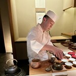 成生 - 別室でお茶を頂く