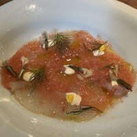 セルサルサーレ - 真鯛のカルパッチョ　グレープフルーツのソース