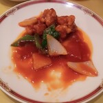 黄老 - 酢豚。食べかけですみません。