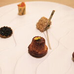 アマラントス - ディナーコース 36300円 のカナッペ5種