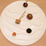 アマラントス - ディナーコース 36300円 のカナッペ5種