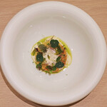 アマラントス - ディナーコース 36300円 の平貝 新玉葱 カルダモン