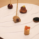 アマラントス - ディナーコース 36300円 のカナッペ5種