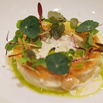 アマラントス - ディナーコース 36300円 の平貝 新玉葱 カルダモン