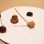 アマラントス - ディナーコース 36300円 のカナッペ5種