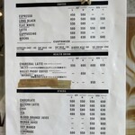 BYRON BAY coffee - メニュー（2025年3月）