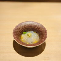 鮨 華 - のれそれとポン酢　卵黄和え