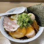 覆めん 花木 - 特製らーめん1320円、ネギトッピング